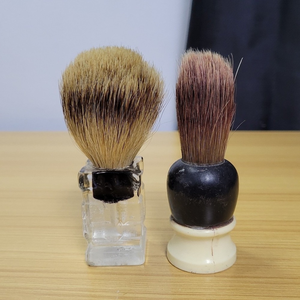 Klenzo‎ Shaving Brushes Rubberset Made Rite Pure Badger Lucite Handle B1084 B843